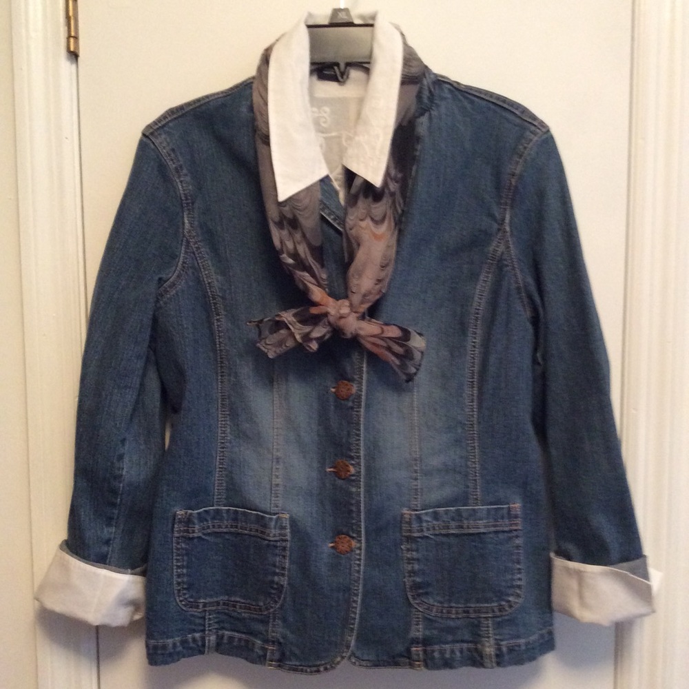 Vintage Crazy Horse Jean Jacket ( Liz Claiborne )